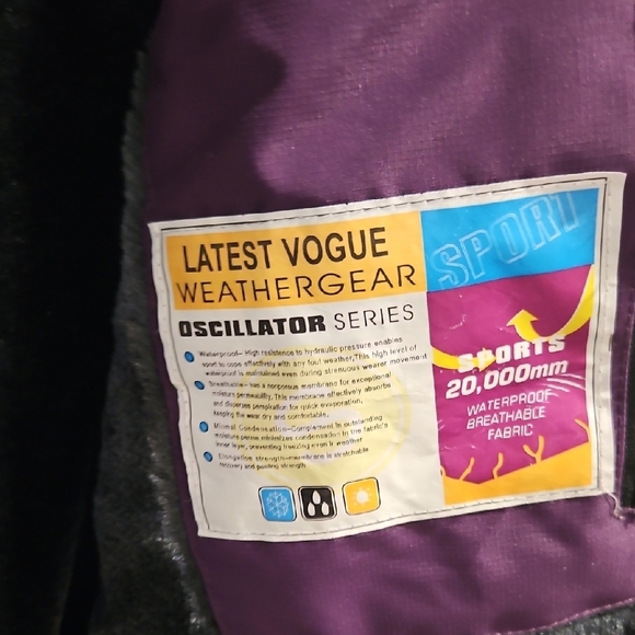 Women's Purple Ski & Snow Jacket - Picture 8 of 8